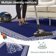 thumbnail image 5 of Navy Blue Geometric Outdoor Rug 6x9 Ft - Reversible Patio Rug Outdoor Camping Rugs, White Greek Key Farmhouse Washable Indoor Outdoor Area Rugs, Non-Slip Outdoor Carpet Runner for Deck/Porch, 5 of 8