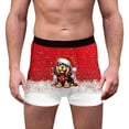 thumbnail image 1 of Festive Reindeer Snowflake Print Underwear Soft Breathable Comfortable Briefs For Holiday Giving Comfort Fit Stretch Waistband No Ride up Spandex No Sweat Mens Underwear Briefs Large Pouch 2x Red 2XL, 1 of 5