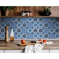 thumbnail image 2 of 4" X 4" Blue Multi Mosaic Peel And Stick Tiles, 2 of 9