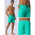 thumbnail image 5 of DARING DIVA Men's Elastic Waist Drawstring Surfing Board Shorts 28 Green, 5 of 6