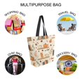 thumbnail image 7 of FORMRS Womens Canvas Tote Bag with Zipper Inner Pocket Shoulder Handbag, Fall Book Shelf, 7 of 7