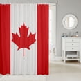 thumbnail image 2 of Erosebridal Canada Flag Bathroom Curtain 72x78,Maple Leaf Bathroom Decor,Red Bathroom Decor, 2 of 5