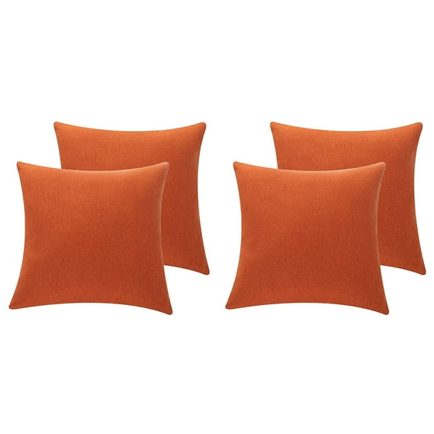 4 Piezas Fundas de Almohada Impermeables Al Aire Libre de Cojín para Silla de Jardín Resistente Al Agua para Decoración de Sofá 18X18 Pulgadas