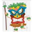 thumbnail image 1 of Ambesonne Tiki Bar Shower Curtain, Native Costume, 69"Wx84"L, Multicolor, 1 of 2