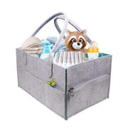 Baby Diaper Caddy Organizer - Large Baby Organizers and Storage for Nursery - Portable Diaper Basket for Changing Station - Fits Changing Table - Baby Registry Gift