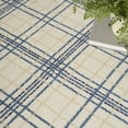 thumbnail image 6 of Nourison Jubilant Plaid Ivory/Navy 7'10" x 9'10" Area Rug (8x10), 6 of 8