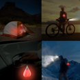 thumbnail image 3 of Luz de seguridad LED - Luz intermitente o continua - Luz LED resistente al agua - Silicona - Alta visibilidad - Para llevar - Roja JAMW Sencillez, 3 of 5