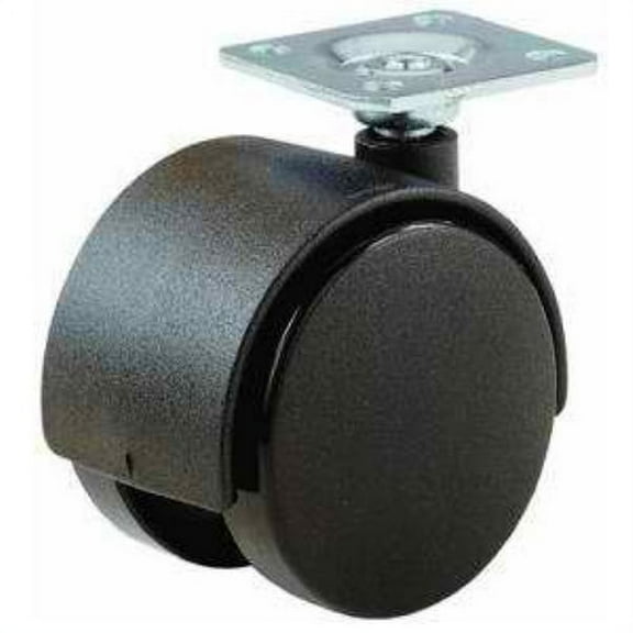 Do it 2 In. Black Twin Wheel Plate Caster (2-Pack) 205834