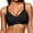Black, variant on Women Wireless Bra Jelly Cup Wave Edge Seamless Design Stable Support Anti-Slip Daily Commute Wear White 34 (M)