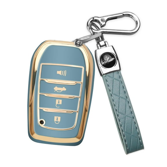 for Toyota Key Fob Cover with Keychain for toyota key fob case Fit for 2019-2024 Venza, RAV4 Prime, Land Cruiser, Fortuner, Grand Highlander, Corolla Cross, Hilux