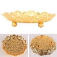 thumbnail image 4 of Bol de Fruits d'Or, Plateau de Collation Motif Rétro Floral Doré pour Mariage, 4 of 8