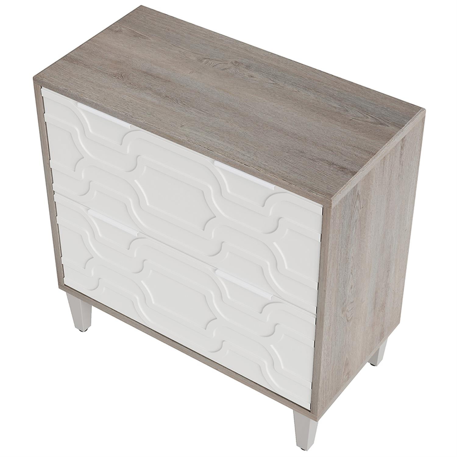 Demi Bonn 2-Drawer File Cabinet, Wood Filing Cabinet for Home Office, Printer Stand, for A4, Letter-Size Documents, Storage Cabinet for Home Office, Gray