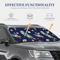 thumbnail image 4 of Bingfone Astronaut Dinosaur And Space Print 2-Piece Sun Shade Front Windshield - Foldable Car Front Window Sunshades For Most Sedans Suv Truck - Large, 4 of 7
