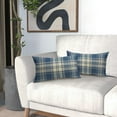 thumbnail image 6 of Blue Plaid Pillow Covers 12x20 Inch Blue and Beige Buffalo Plaid Tartan Pattern Rectangle Decorative Throw Pillow Cases Set of 2 Farmhouse Holiday Cushion Cases Sofa Couch Bed Decor, 6 of 6