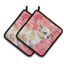 Caroline's Treasures Chihuahua Leg up Love Pair of Pot Holders