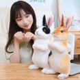 thumbnail image 3 of Stuffed Plush Animals 1pc Randomly Realistic Cute Plush Rabbits Lifelike Animal Photo Props Bunny Toy Model Birthday Gift R231110, 3 of 6