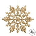 thumbnail image 2 of Vickerman 4" Gold Glitter Snowflake Christmas Ornament, 24 per Box, 2 of 2