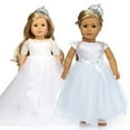 thumbnail image 3 of AlevRam 1 Pcs 18 inch Doll Wedding Dress with Headband 18 inch Doll Dress White Mesh Lace Princess Dress for 18 inch Doll ﻿, 3 of 3