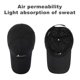 thumbnail image 5 of Gorra de béisbol negra para hombre, transpirable, para deportes al aire libre, de verano, 5 of 5