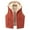 Red, variant on Lovskoo 2024 Women's Distressed Shearling Fleece Lined Denim Vest Hooded Winter Warm Loose Sleeveless Jean Waistcoat Red