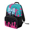 thumbnail image 6 of Yspwyqan Girls Backpack 10-12 Years Old, Ice Cream Drip Bow 17 Inch Lightweight School Bag, Double Zipper with Front Pocket, Casual Daypack for Middle School Hiking, 6 of 7
