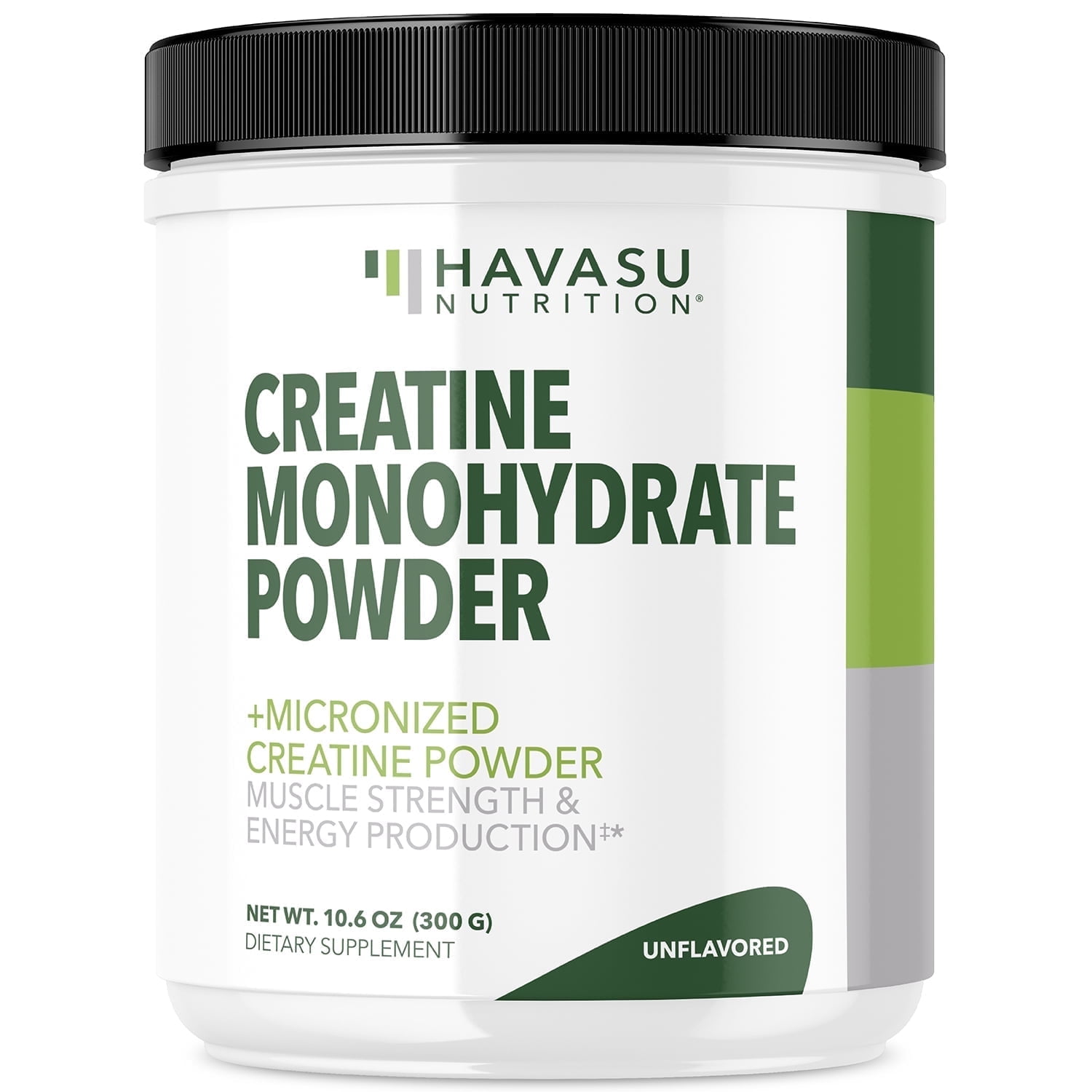 Havasu Nutrition Micronized Creatine Monohydrate Powder for Men, Unflavored, 10.6 oz (60 Servings)