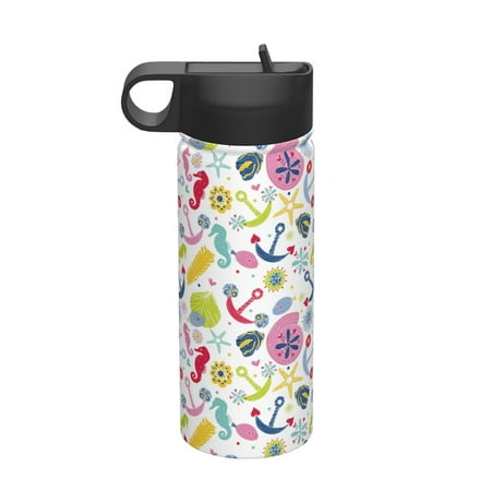 

Tideii Undersea Seahorse for 18OZ Insulated Space Bottle Stainless Steel Water Cup with Straw Suitable for Outdoor Sports Unisex