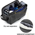 thumbnail image 3 of Toiletry Bag for Men, Canvas Travel Toiletry Organizer Dopp Kit Water-resistant Shaving Bag for Toiletries Accessories,Black-Medium, 3 of 6