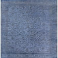 thumbnail image 1 of Ahgly Company Indoor Square Mid-Century Modern Azure Blue Oriental Area Rugs, 5' Square, 1 of 6