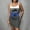 Blue, variant on Ayolanni Above The Knee Women's Casual Dresses V-Neck Blue Bodycon Hawaii Sleeveless Dresses Dresses for Girls M