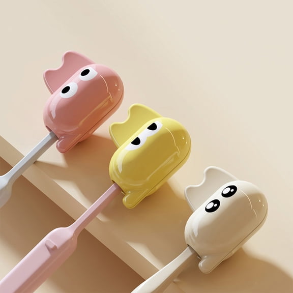 Toothbrush Head Protective Easter Decor Cover, Household & Travel Organizer, Portable Cute Toothbrush Storage Clip, Hygienic Case for Travel, Camping, Home & Bathroom Accessories, 2*1.5in, Pink