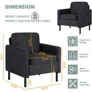 Accent Arm Chair Single Sofa Bedroom Chair Reading Chairs for Adults Suitable for Small Spaces