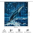 thumbnail image 4 of RKSupls Whale Breaching in Starry Night Shower Curtain, Valentine's Day Waterproof Shower Curtain with Hooks for Home Bathtub Bathroom Decor Washable Fabric Curtains,198x180cm, 4 of 5
