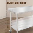 thumbnail image 1 of Zzistar NSF Stainless Steel Work Table,Metal Table Cart Heavy Duty Worktable with Caster Wheel, Commercial Workstation for Kitchen, 1 of 4