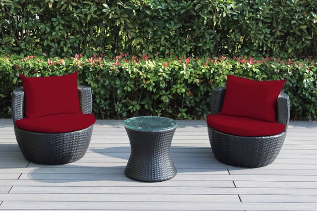 Ohana 3-Piece Outdoor Wicker Patio Furniture Conversation Set