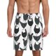 thumbnail image 1 of Balery Retro Rooster Pantalones cortos de pijama de punto de algodón para hombre con cinturilla y bolsillos-Small, 1 of 6