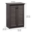 thumbnail image 2 of Home Basics 4 Tier Shoe Cabinet with Louvered Doors, Ash, 2 of 2