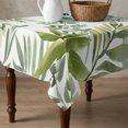 thumbnail image 4 of Green Leaves Table Cloth Waterproof Tablecloths, Summer Botanical Farmhouse Watercolor Leaf Tablecloth Dining Table Cover for Kitchen Party Tabletop Outdoor, Square Tablecloth 54x54 Inch, 4 of 9