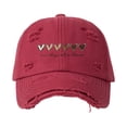 thumbnail image 2 of Women's Distressed Hole Heart Print Baseball Cap, Classic Vintage Style Dad Hat with Adjustable Fit, Trendy Sun Protection for Summer Vacation or Streetwear, Breathable Red, 2 of 3