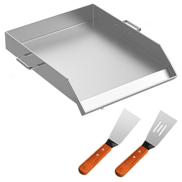 KFFKFF Square Grill Plate 16x18 inch Stainless Steel Griddle Flat Top Grill Tripple Burner Stove Griddle Flat Top Plate for outdoor Triple Burner Stove