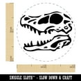 thumbnail image 2 of Velociraptor Skull Dinosaur Fossil Bone Self-Inking Rubber Stamp Ink Stamper - Lime Green Ink - Mini 1/2 Inch, 2 of 7