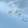 thumbnail image 5 of EOEMY 925 Sterling Solid Silver Snowflake &Beads Two-Way Wearing Stud Earrings Studs-Silver, 5 of 5