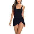thumbnail image 2 of Augper Women's 2025 Spring Fashion Swim Skirt Solid Color Large Size Suspender Swim Skirt, 2 of 5