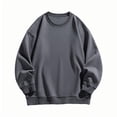 thumbnail image 3 of Namayuj Sweatshirts for Men Casual Solid Color Crewneck Sweatshirt Holiday Sweater Tops Workout Long Sleeve T-shirts, 3 of 4