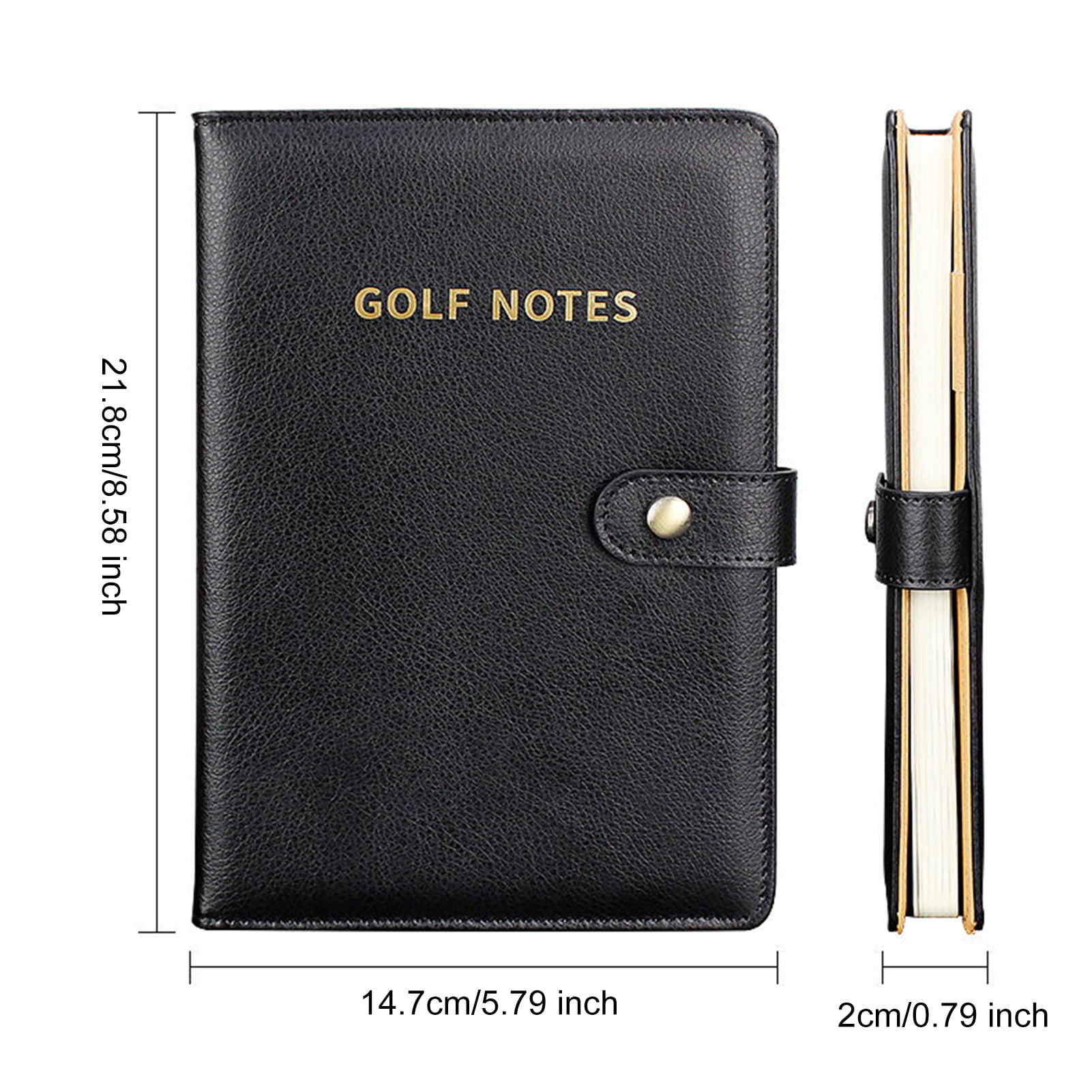YIFAEUX Golf Scorecard Book Waterproof Faux Leather Golf Scorecard Journal Notebook Pocket Score Log Book with 200 Pages for Men Golfers