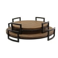 thumbnail image 4 of Sagebrook Home 13934-01 S/2 ROUND WOOD TRAYS, BROWN, 4 of 4