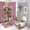 style-234, variant on Personalised Winter Scene 4 Piece Decor Shower Curtains Sets Bathroom Decor Set with Non-Slip Rugs Toilet Lid Cover And Bath Mat Baby First Christmas Durable And Waterproof for Bathroom Decor