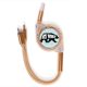 thumbnail image 1 of Negro animal Bear silueta natural Cable de carga telescópico múltiples USB tres en uno, 1 of 3