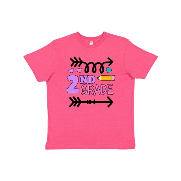 Inktastic School 2nd Grade with Arrows Youth T-Shirt