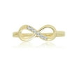 AVORA 10K Yellow Gold Simulated Diamond CZ Infinity Fashion Ring - Size 7